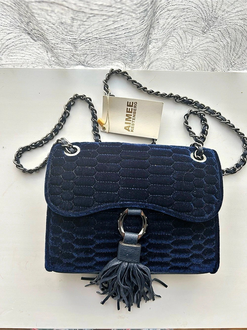 Aimee Kestenberg Quilted Crossbody Bag in Blue & Black
